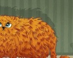 рыжий кот и лоток