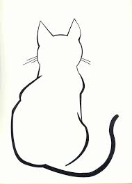рисунок кошка силуэт